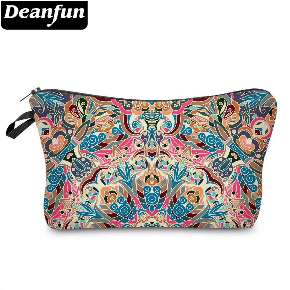 Косметичка с цветным принтом мандалы Deanfun стильная элегантная сумка для хранения