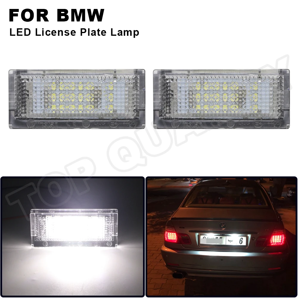 

2X 12V White LED License Number Plate Light For BMW E46 3 Series 4D 5D 1998 1999 2000 2001 2002 2003 2004 2005 OEM #:51138236269