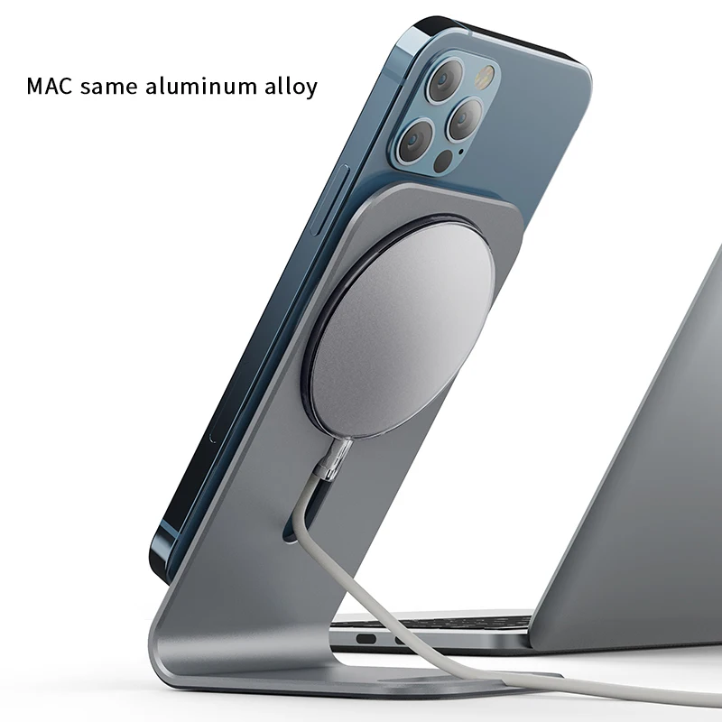 Wireless Charger Stand Desktop Phone Holder For IPhone 12 mini Magenatic Charger Bracket Wireless Charging Automatic Adsorption