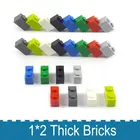 1x2 толстые кирпичи в горошек, 100 шт., разные цвета, образовательный творческий набор строительных блоков сделай сам, совместимый с 3004 классическими деталями