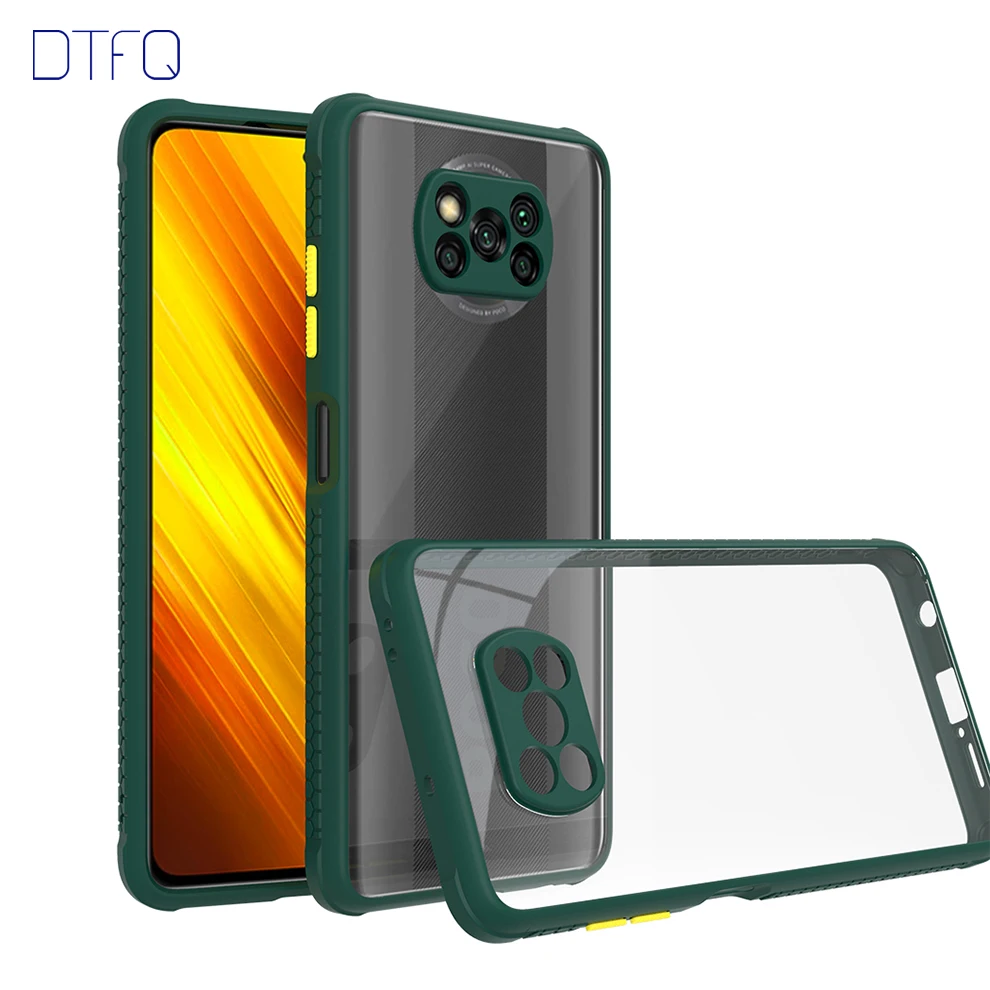 

For POCO X3 Pro Case Clear Acrylic Back Cover Plastic Funda Coque Shockproof Case for POCO F3 Case for POCOPHONE X3 NFC M3