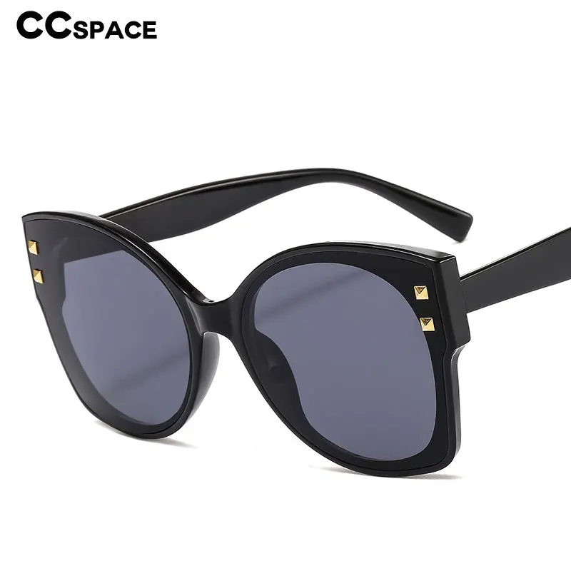 46318 Круглые Солнцезащитные очки кошачий глаз с большой оправой и заклепками для