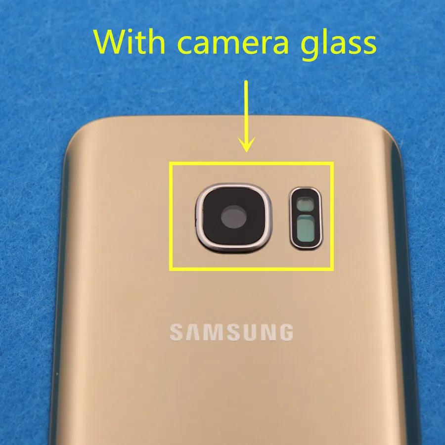 Задняя панель из стекла для Samsung Galaxy S7 G930 G930F G930FD Edge G935 G935F G935FD + наклейки объектива