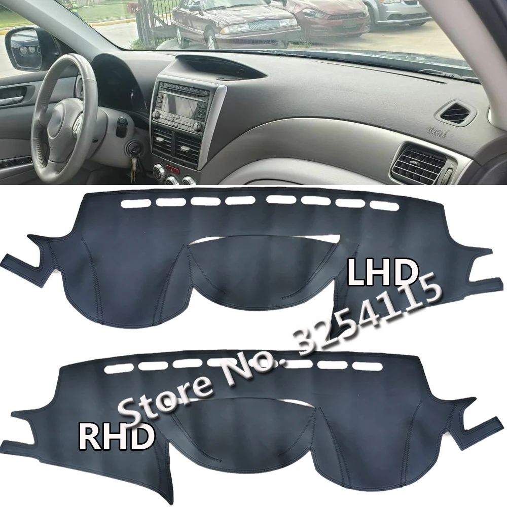 

PU Leather Dashmat Suede Dashboard Cover Pad Dash Mat Carpet Car Styling For Subaru Forester SH Impresa WRX B3 2008- 2012