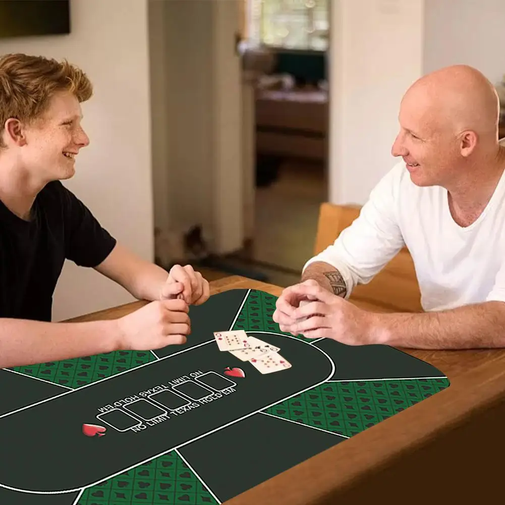 Poker Table Pad Durable Comfortable Rubber Game Tablecloth Mat With Shoulder Bag | Спорт и развлечения