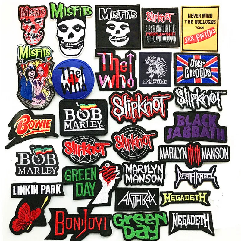 

Heavy Metal rock Band music banner Patch Badges Embroidered Applique Sewing Clothes Garment Apparel Accessories Iron On Badge