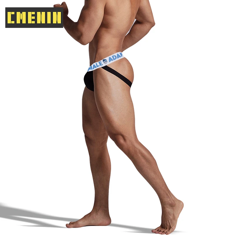 

2021 New Cotton Underpants Gay Men Sexy Man's Underwear Thong Men Jockstrap Quick Dry Mens Thongs And G strings Cueca AD7102
