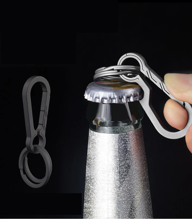 Титановый карабин зажим для ключей кольцо повседневного использования петля с