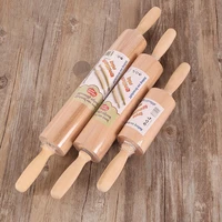 durable wooden non stick rolling pin pastry flour cake dough roller kitchen baking tool use to clean