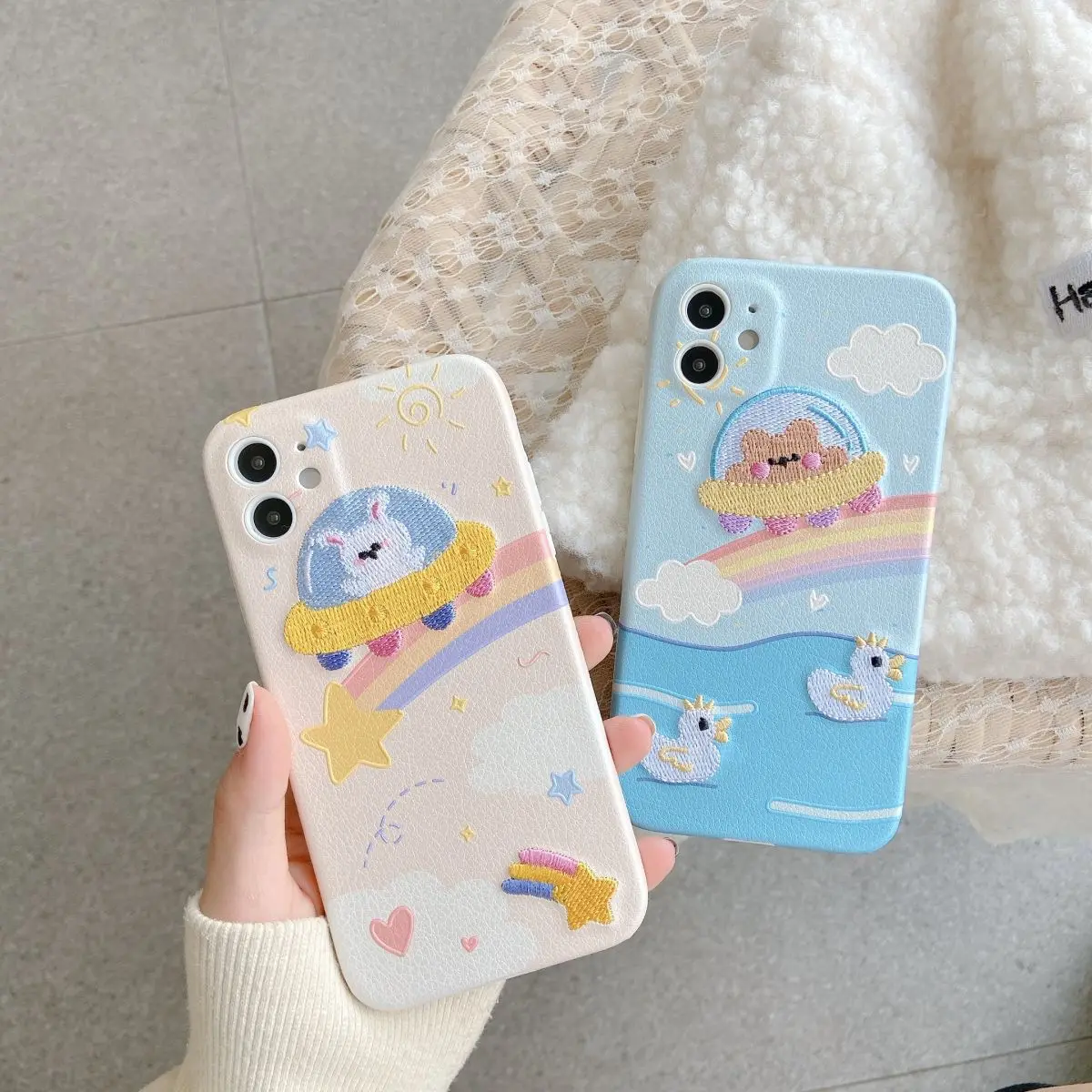 

Spaceship Bunny Phone Case for iPhone7 iPhone8 iPhoneX iPhoneXS iPhoneXR iPhone11 iPhone12