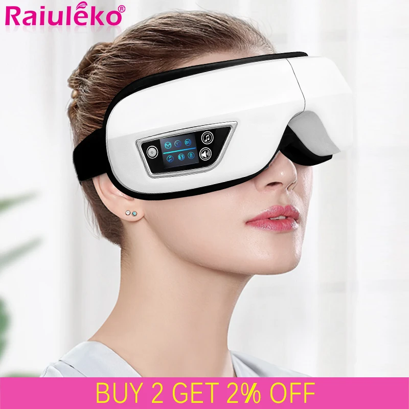 

4D Smart Airbag Vibration Eye Massager Magnetic Eye Mask Eye Care Instrumen Heating Bluetooth Music Relieve Fatigue Dark Circles