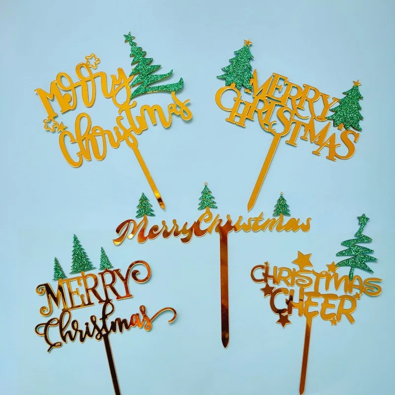 Новый Счастливого Рождества акриловая машина для торта Рождественская елка лося