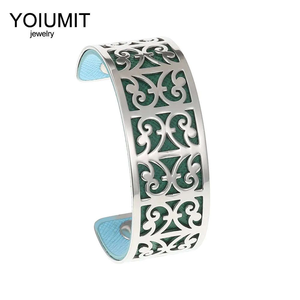 Браслеты-манжеты женские из нержавеющей стали двусторонние | Украшения и