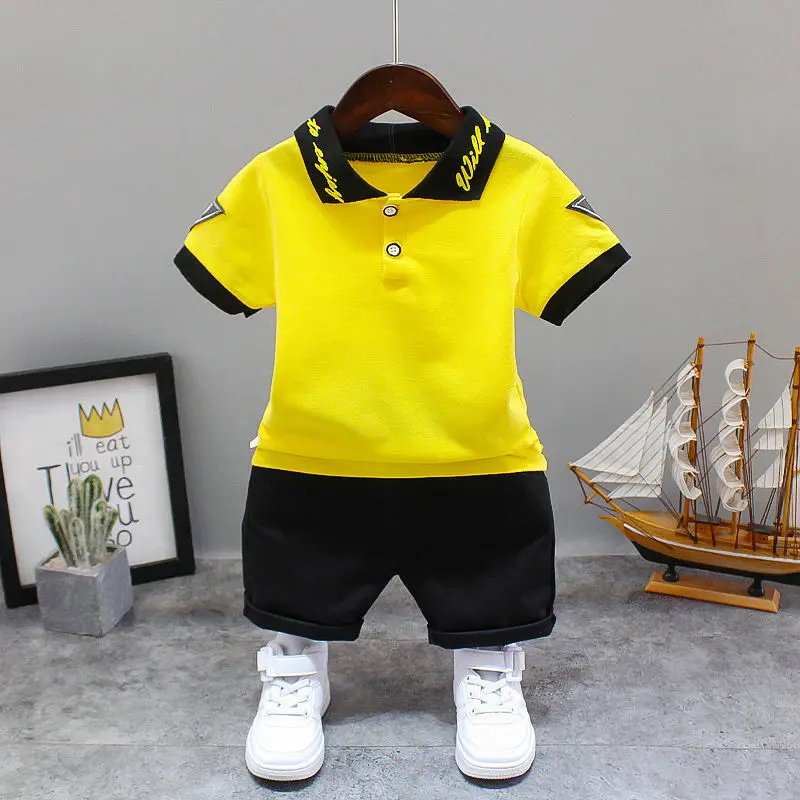 Baby Little Boy's Clothing Set Summer White Black Children Kid's Sport Suit Toddler Boys Formal Clothes Sets 1 2 3 4 5 Years