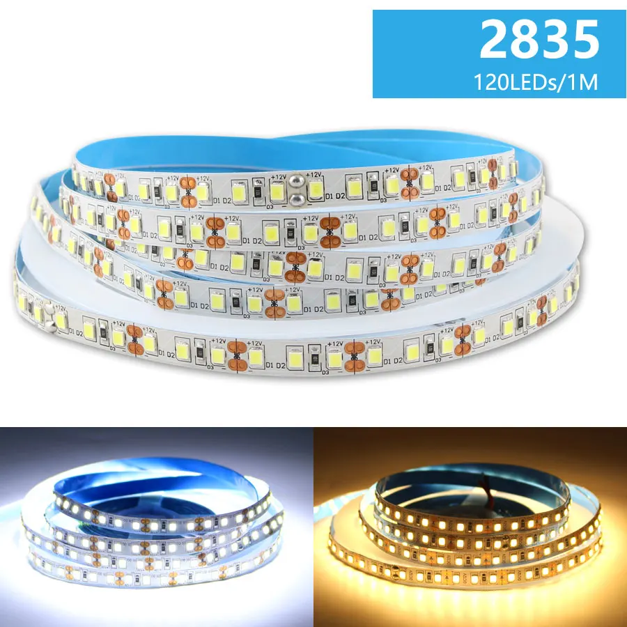 DC 12V Светодиодные ленты светильник Диодная лента SMD 2835 5M теплый белый природы