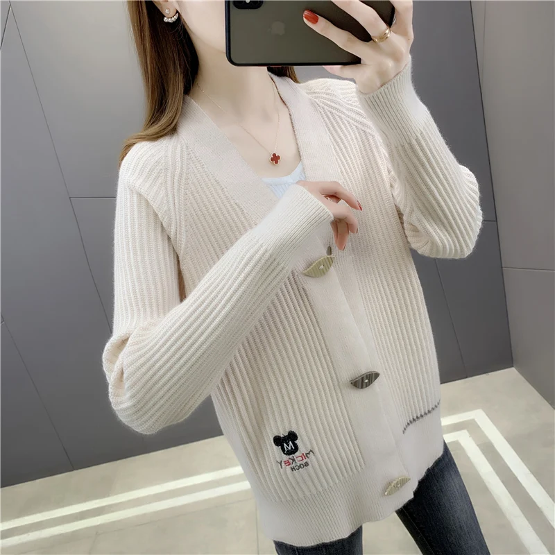 

Room 197732, 7 make cartoon letters in row 5 vertical stripes knitting cardigan 54
