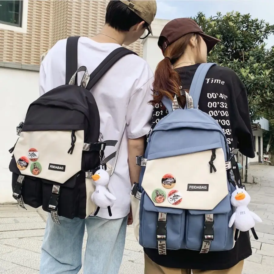 

Рюкзак унисекс для студентов, школьный ранец, сумка на плечо для колледжа для подростков, дорожная сумка для влюбленных, водонепроницаемые ...