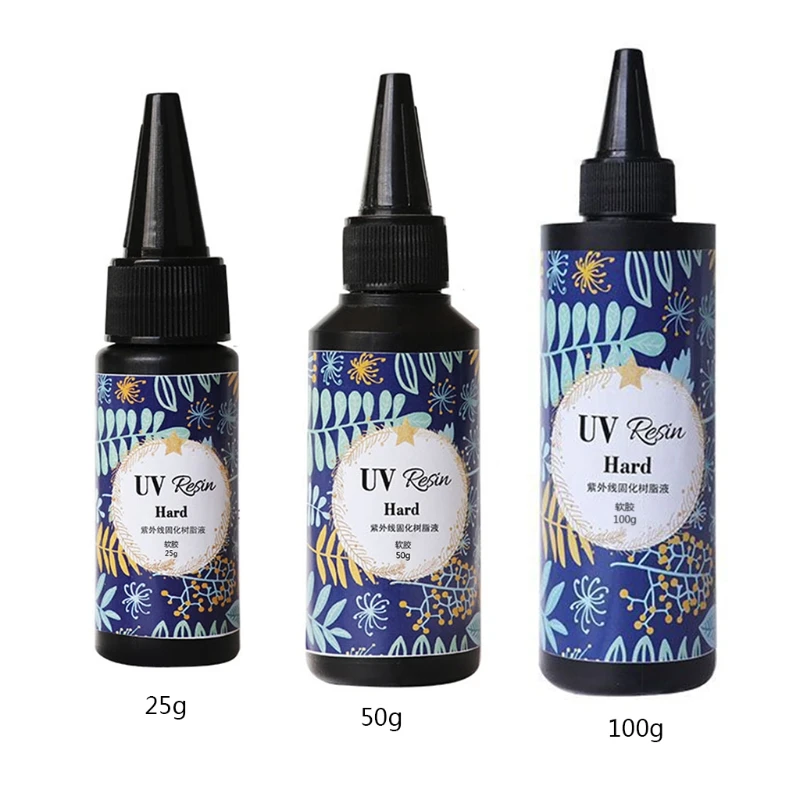 

25g 50g 100g UV Resin Clear Glue Ultraviolet Curing Gel Jewelry Pendant Crafts Making DIY Accessories