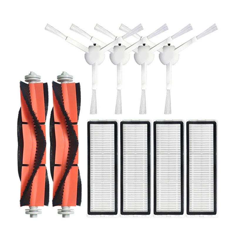 10 Pcs Main Brush Side Brushes Filters for Xiaomi Mijia 1C STYTJ01ZHM Robot Vacuum Cleaner Parts Accessories | Бытовая техника