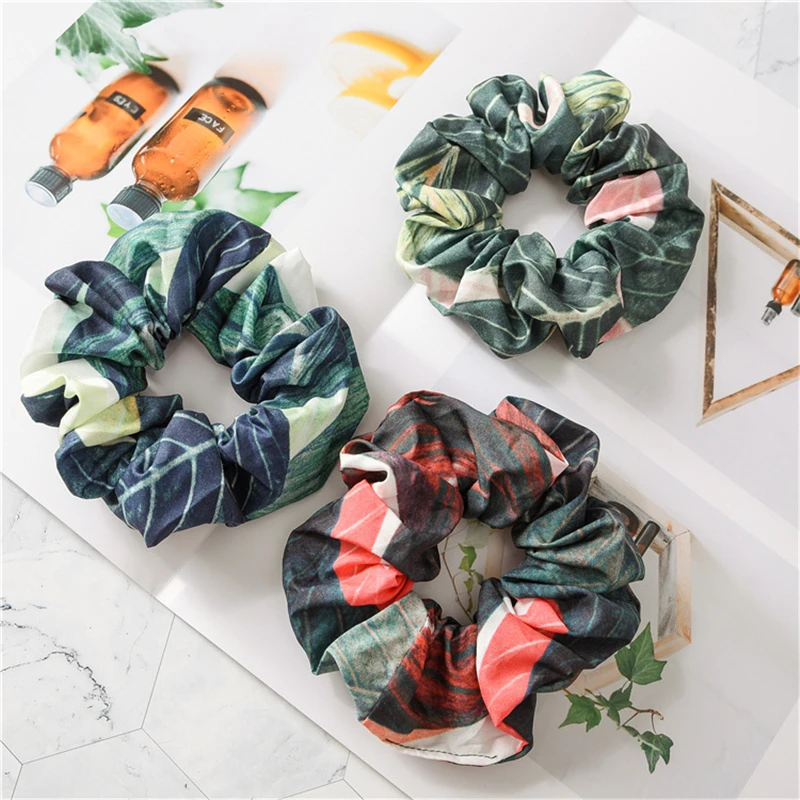 Резинка для волос эластичная в богемном стиле простой завязка с принтом виде