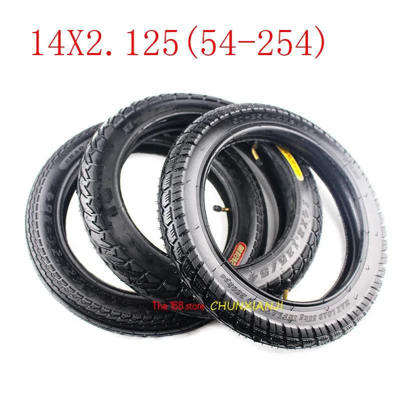 Супер 14 дюймовая шина 14X2 125/54 254 внутренняя камера шины подходит для многих