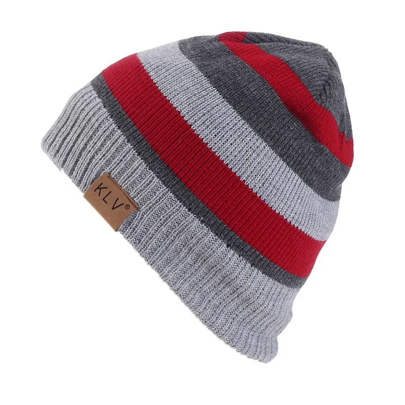 Зима Осень вязанные шапки бини для женщин и мужчин 2019 винтажные полосатые