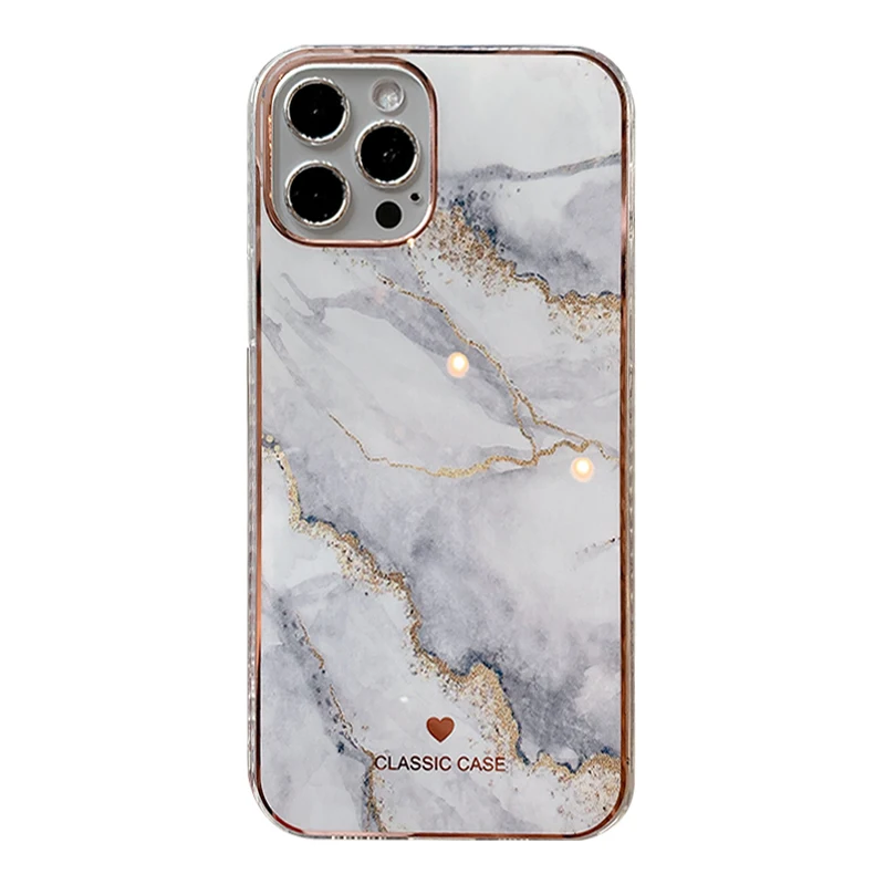 

Luxury Electroplating transparent marble soft phone case for iphone 12 Pro Max MiNi 11 Pro Max XR X XS 7 8 plus SE 2020 cover