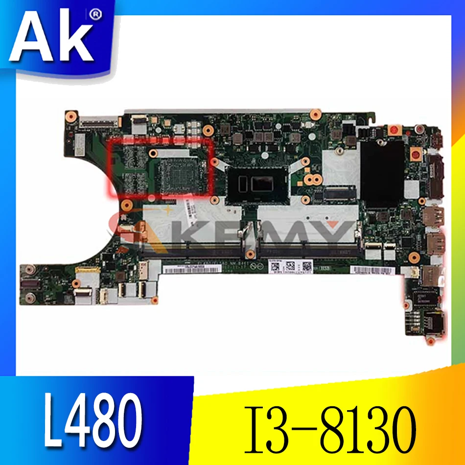 

For Lenovo Thinkpad L480 L580 Laptop Motherboard EL480 EL580 NM-B461 Mainboard CPU I3-8130 FRU 02DC301 100% Test Ok
