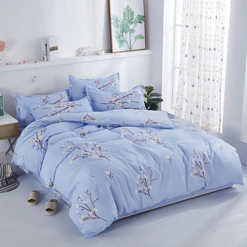

Jacquard Quilt Cover Bed Sheet Quilt Cover Dormitory Four-Piece Queen Bedding Set Bedding Set with Fitted Sheet 1.5/1.8/2.0M