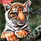 HUACAN 5d алмазная картина тигр полная дрель квадратная Алмазная вышивка животное мозаика картина стразы украшение для дома
