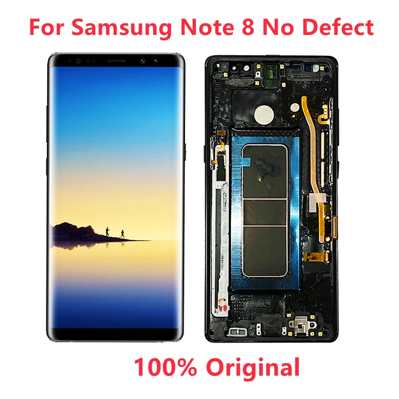 

100% Оригинальный ЖК-дисплей N950F для Samsung Galaxy Note 8 дисплей с рамкой Super AMOLED Note 8 SM-N950A N950U сенсорный ЖК-экран Запчасти