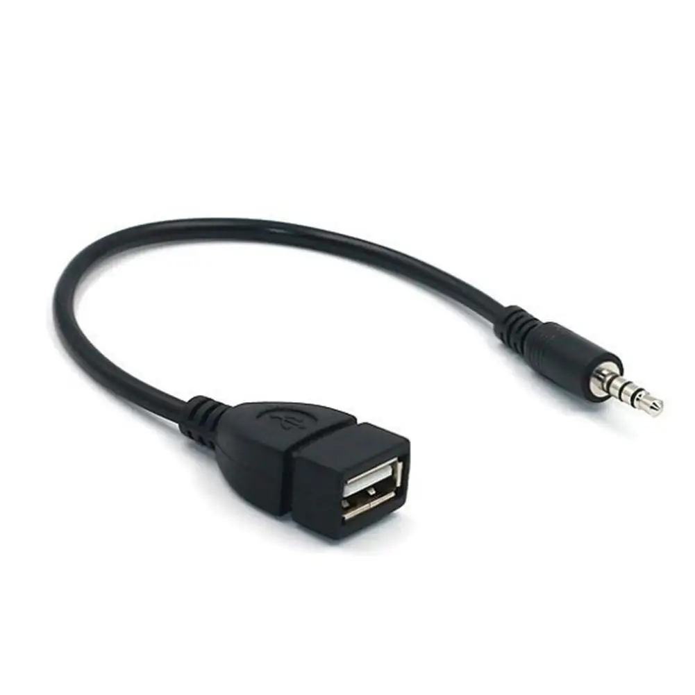 

High Quality Audio Cable 35mm Male Audio Line AUX Jack To USB 20 Type A Female OTG Converter Multiple Purpose Adapter Cable