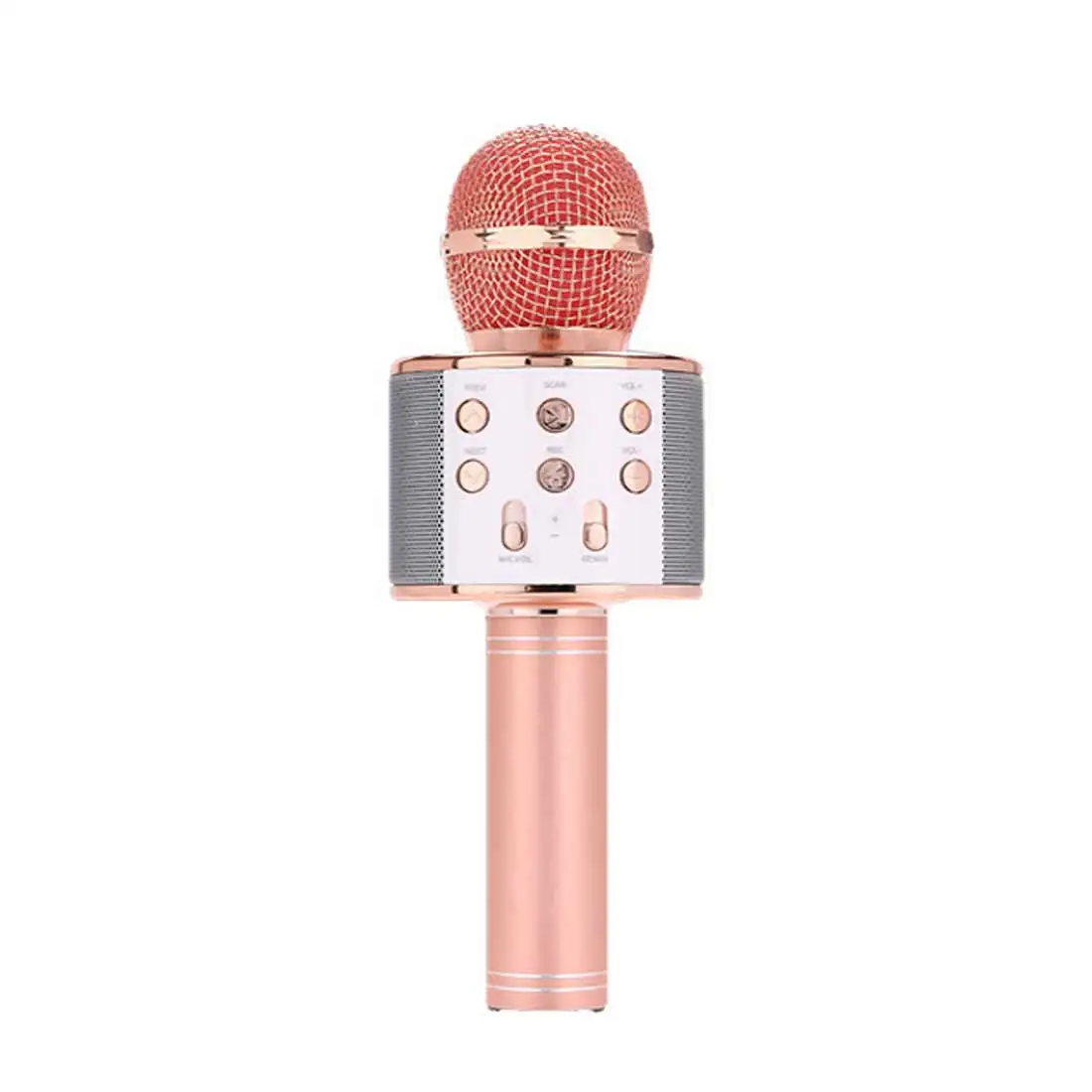 rose gold Bluetooth беспроводной микрофон динамик ручной микрофон караоке микрофон музыкальный плеер для вокала, с рекордером KTV караоке микрофон - Цвет: rose gold