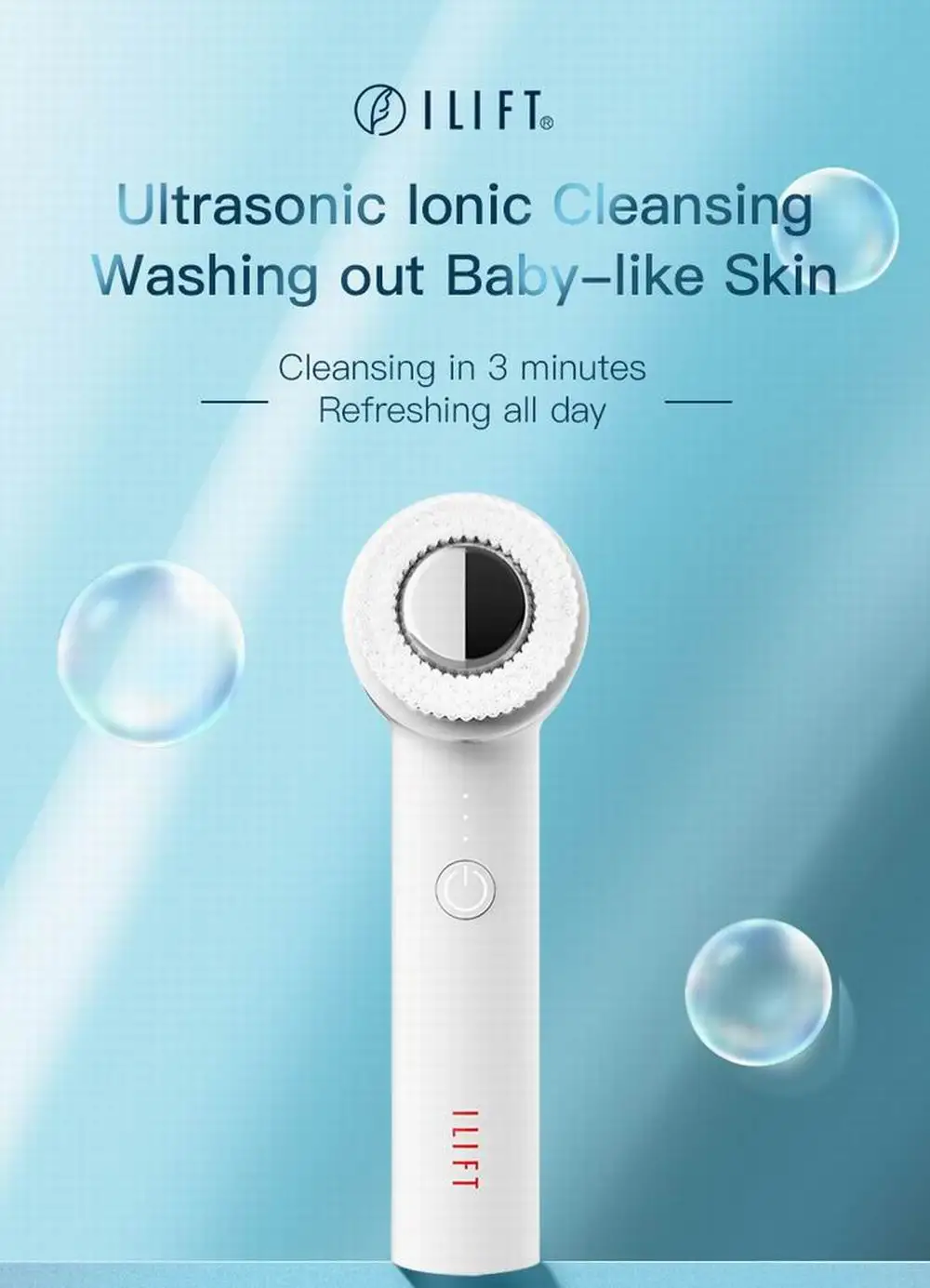 

Facial Cleansing Brush Sonic Vibration Silicone Face Spin Electric Cleanser Washing Skin Deep Cleaning Remove Blackhead