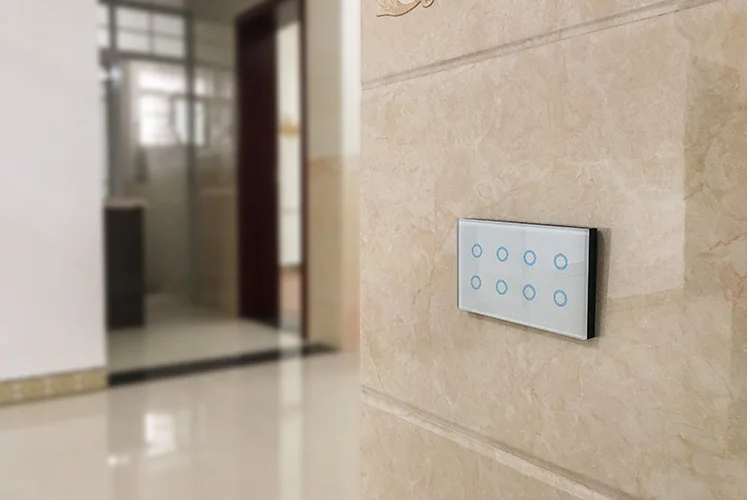 ASEER 5 контактный разъем wifi UK 86*86*38 мм, Черный Кристалл Закаленное стекло панель wifi розетка, совместимый google, alexa умная настенная розетка