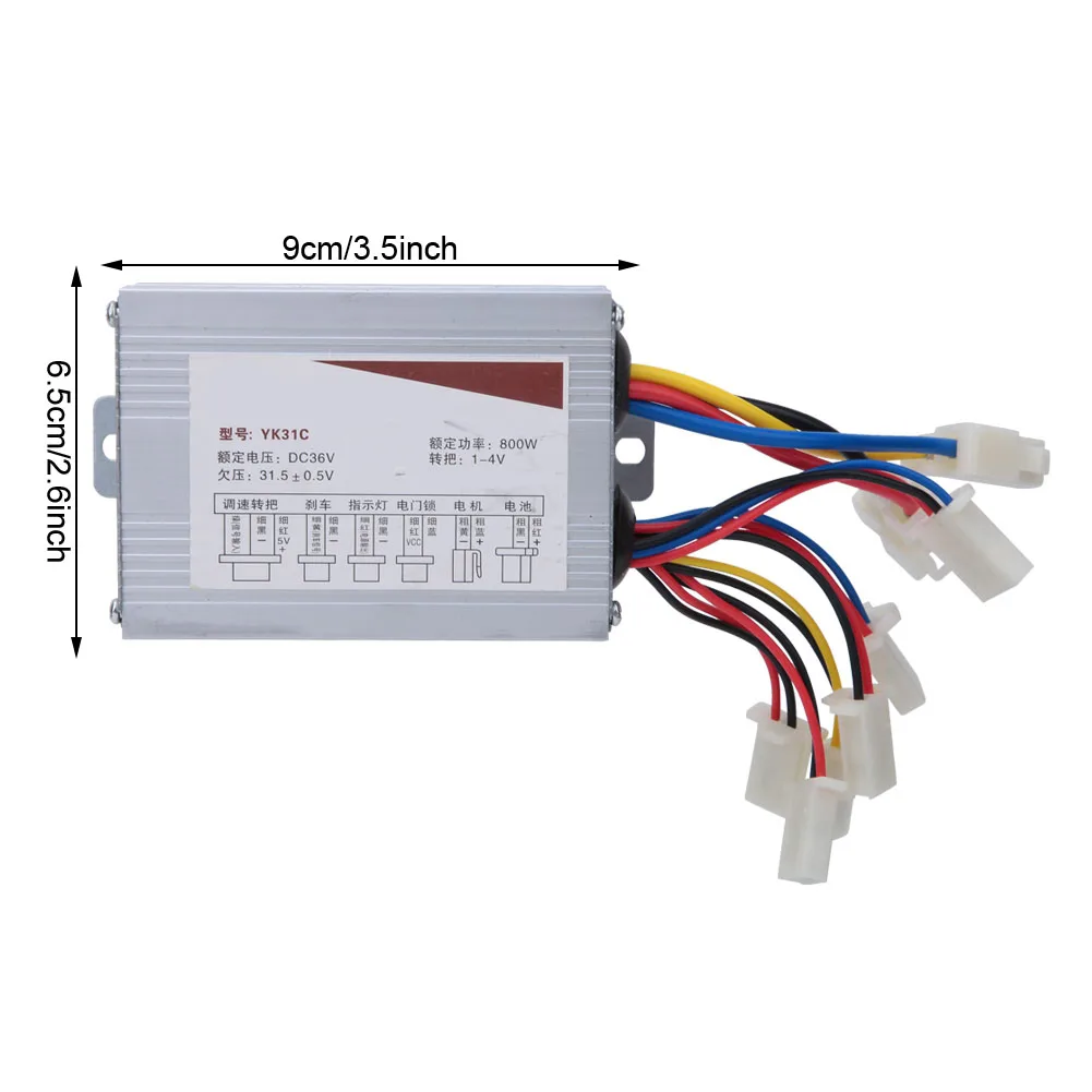 36V 800W Electric Brush Motor Controller DC Speed Control for Electro-Tricycle Scooter Quality Accessories | Спорт и развлечения