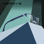 MERRYS дизайн мужские очки из титанового сплава оправа TR90 ноги близорукость очки по рецепту оптическая оправа Бизнес Стиль S2221