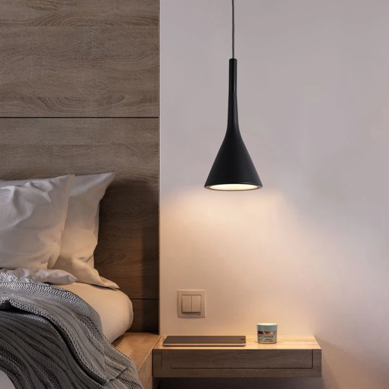 Nórdicos de madera moderna de aluminio Led colgante luces E27 bombilla HangLamp de bar de cocina casa, estudio habitación dormitorio lámpara de iluminación