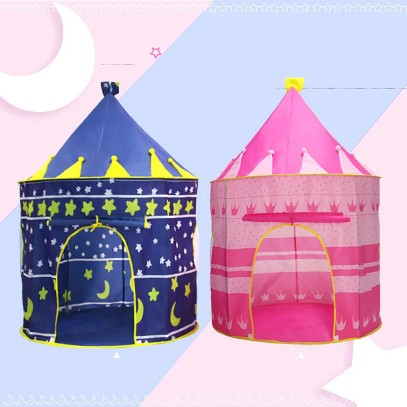 

Play Tent Portable Foldable Tipi Prince Folding Tent Children Boy Cubby Play House Kids Gifts Outdoor Toy Tents Castle