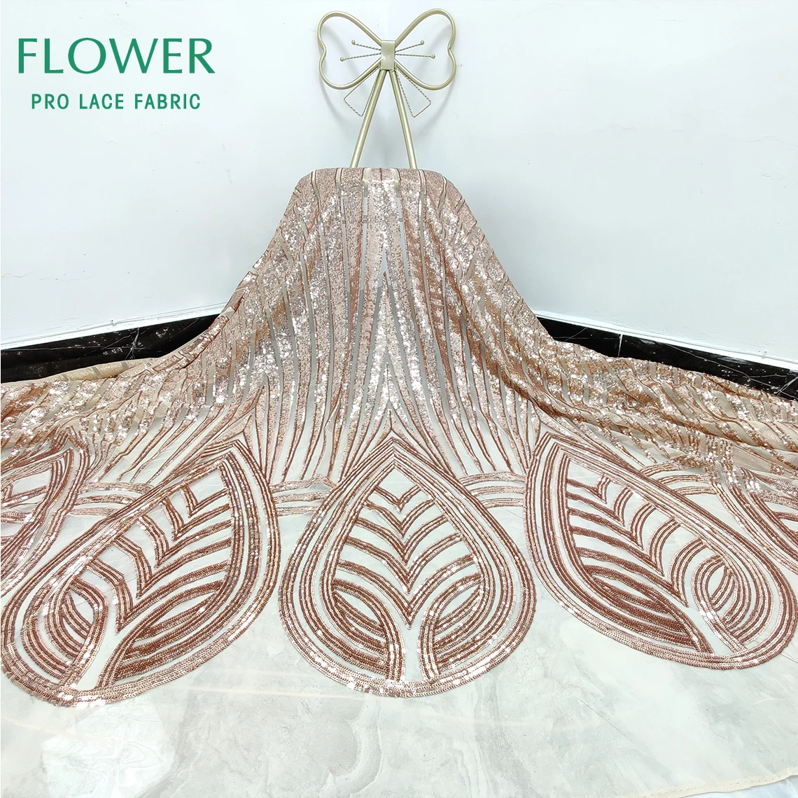 Черная сенегавская французская сетчатая кружевная ткань с блестками