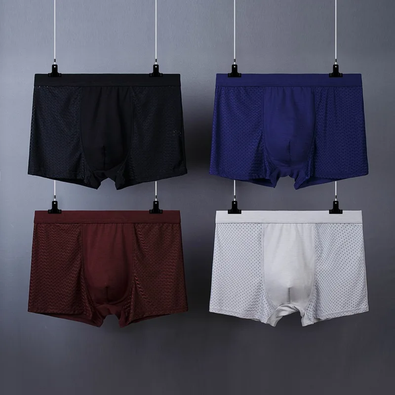 5pcs/lot Men's Underwear Cotton Boxers Man Breathable Panties Solid Shorts Brand Underpants Bamboo Fiber Men's Boxer Underpant