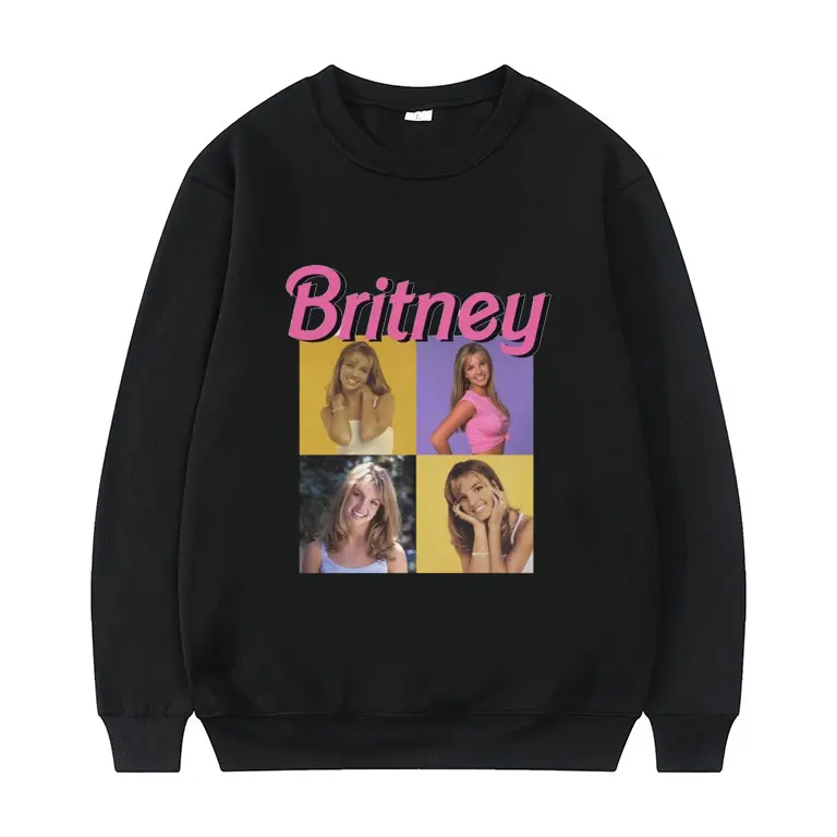 

Britney Spears Beautiful Photo Men Women Casual Sweatshirt Loose Harajuku Pullover Unisex Vintage Sweatshirts Hipster Streetwear