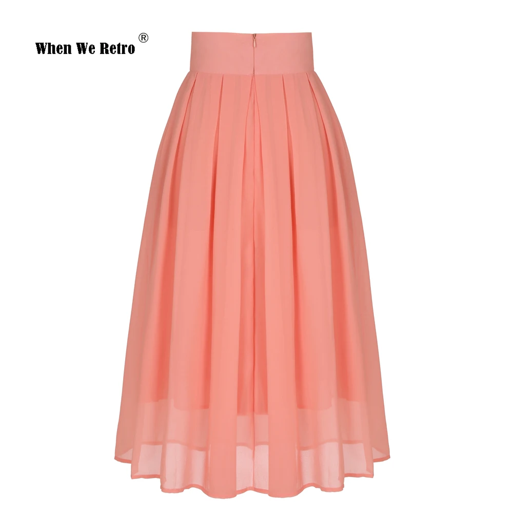 Модная Повседневная длинная Плиссированная юбка для женщин AL0166 с высокой талией