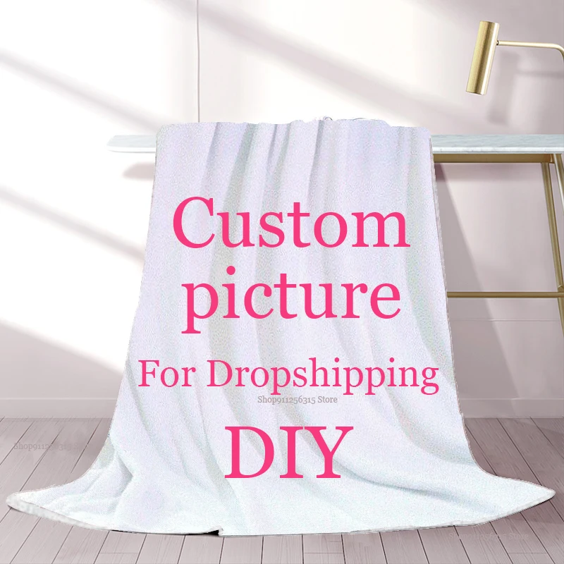 

Dropshipping DIY Custom Picture Flannel Blanket Letter Letters To My Daughter Express Love 3D Print Sherpa Blankets on Beds