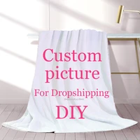 dropshipping diy custom picture flannel blanket letter letters to my daughter express love 3d print sherpa blankets on beds