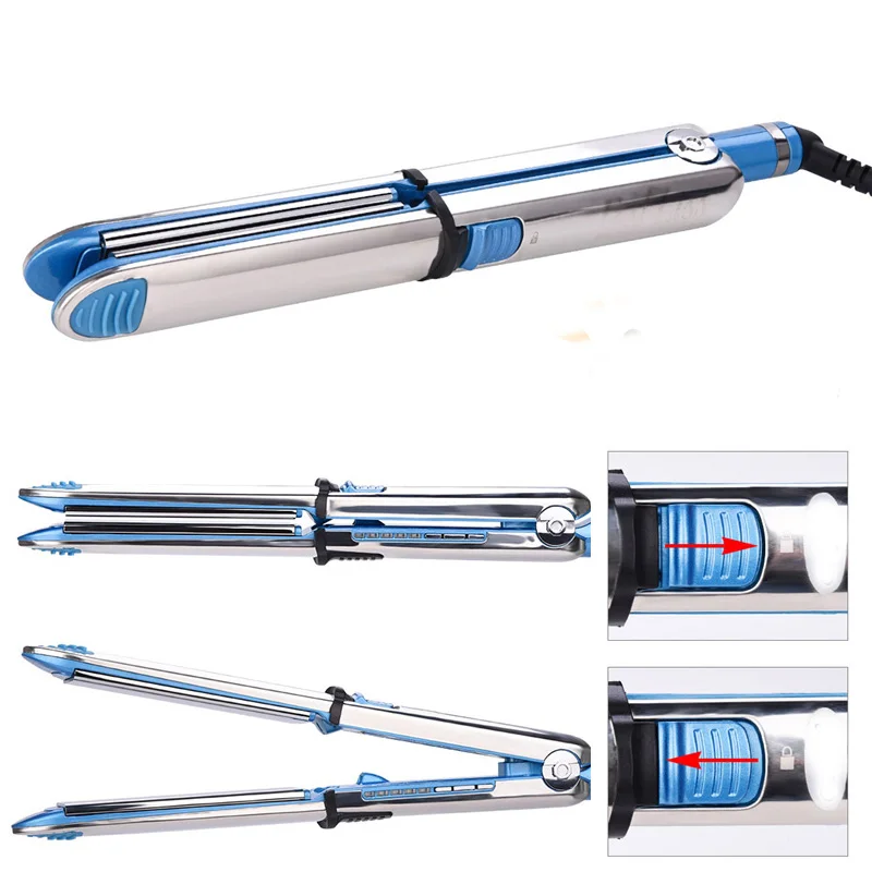 

Original 465F Pro Stainless Steel Straightening Irons 1/4 Nano Titanium Digital Flat Iron Hair Straightener Straight Hair Styler