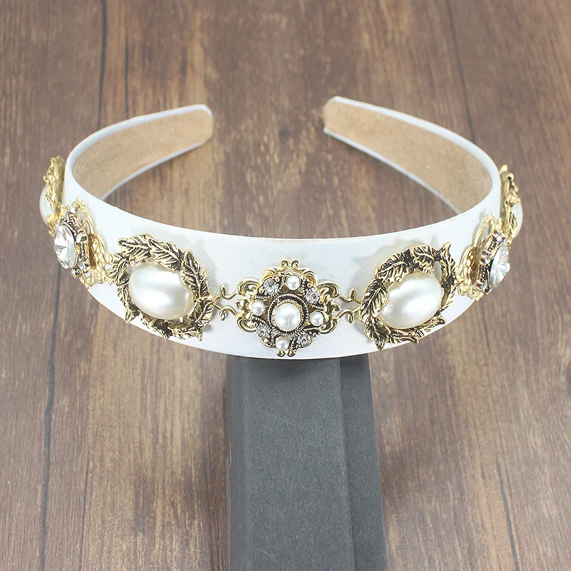 Белая женская свадебная корона в стиле барокко аксессуары для волос тиара