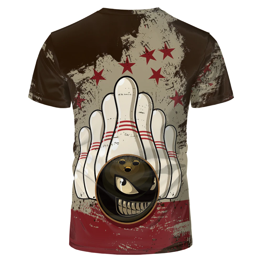 

Quick-Drying And Breathable 3D Printed Bowling Sport Pattern T-Shirt Summer Harajuku Street Fashion Short Sleeve Casual T-Shirts