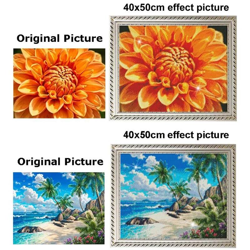 Wolf 5D DIY diamond painting full square round waterfall animal embroidery gift kit mosaic stitch decor PP2451 | Дом и сад