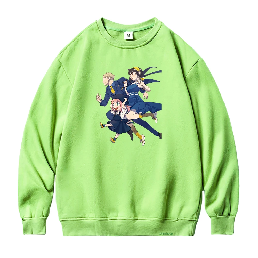 

SPY X FAMILY Hoodie Women Harajuku Kawaii Fleece Loid Crew Neck Pullover Sweatshirt Anime Clothes Manga Anya Forger Hoodies